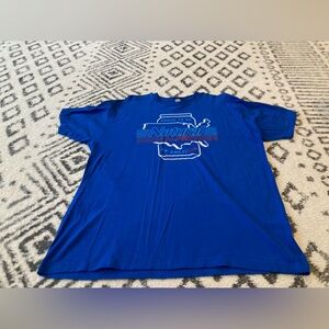 Men brew city red white blue USA xl proud to be an American natural light shirt